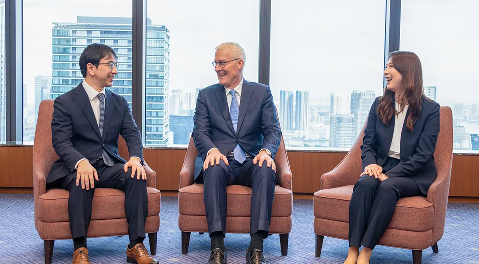 From left: Ken Ezuka, Risa Kanayama, and Bruce Miller