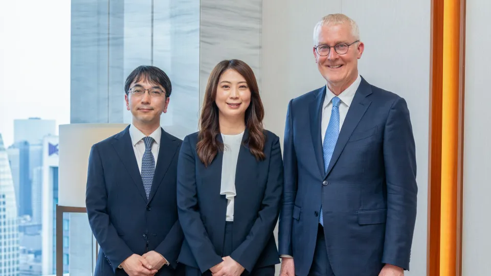 From left: Ken Ezuka, Risa Kanayama, and Bruce Miller